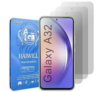 HAIWILL Lot de 3 films de protection d'écran mats pour Samsung Galaxy A32 5G anti-traces de doigts et anti-reflet 9H en verre trempé mat anti-reflet pour Samsung Galaxy A32 5G 6,5"