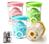 HAIWILL Lot de 4 récipients de rechange pour Ninja Creami Swirl NC701EU 480 | Récipient compatible avec Ninja Swirl - Sans BPA - Passe au lave-vaisselle - Gobelet et couvercle pour machine à glace Ninja