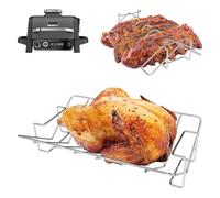 HAIWILL Spareribs Support pour barbecue Ninja Woodfire OG850EU OG901EU en forme de V, support de poulet compatible avec Ninja Woodfire Pro XL et Most Smoker Grill, pour accessoires Ninja Woodfire XL