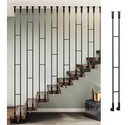 HAIXHX Garde Corps Exterieur Balustres D'escalier, Balustres Modernes pour Couloirs Intérieurs, Barres D'appui sur Mesure pour Balcons/greniers/Villas(Black,240cm/94.5in/7.9ft)