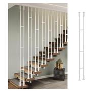 HAIXHX Garde Corps Exterieur Poteaux D'escalier, Rampe D'escalier en Fer Forgé Antirouille, Balustres Modernes Blancs/Noirs/dorés, Faciles À Nettoyer Et À Entretenir.(White,160cm/63in/5.2ft)
