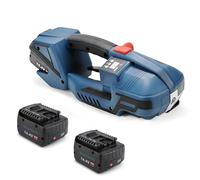 HAIYAETONG Cercleuse Électrique Portative, Cercleuse à Fusion à Chaud avec Batterie 4000mah, Cercleuse d'emballage Automatique, Outil de Cerclage de Soudage Portable