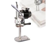 HAIYAETONG Coupe-Tissu Droit Électrique Industriel 1100W - avec Système d'Affûtage Automatique de la Lame et Éclairage LED - pour Découpe Multitude de Tissus, Cuir, Papier, Tapis 110mm