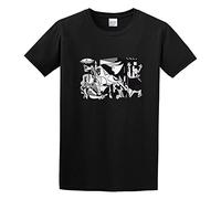 HAIYANG T-shirt pour homme Pablo Picasso Guernica 1937 Reproduction d'œuvres d'art T-shirt à col rond, Noir , L