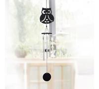 HAIYIGOGE Lot de 2 mini carillons éoliens commémoratifs pour l'extérieur, beau carillon éolien en métal charmant pour terrasse, cour, porche, décoration d'intérieur, petite taille (chouettes)