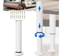 HAIYUU 2 Pièces Pieds de Meuble, Pieds de Meubles Réglables, Pieds de Table en Métal Pieds de Support en Fixation en Métal pour Meubles Table Chaise Bureau Cuisine Armoire Canapé