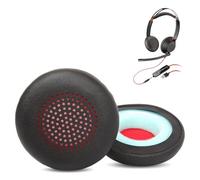 HAIZEEN Coussinets compatibles avec Les Casques Plantronics Blackwire 5220 5210 7225 Casques Coussin de Remplacement (Cuir protéiné/Mousse à mémoire)
