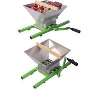 HaiZethonic Broyeur Fruits Manuel 7 L/1,8 Gallon,Broyeur à Vin Pommes,Broyeur Cidre Manuel,Grand Broyeur Manuel avec Poignée Rouleau,Broyeur Pulpeur Fruits Acier Inoxydable Apples