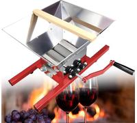 HaiZethonic Broyeur Manuel pour Vin Et Fruits,Broyeur à Fruits pour Vin,Broyeur en Acier Inoxydable avec Entonnoir Surdimensionné De 7 litres,pour Raisins/Pêches/Prunes/Agrumes Grapes