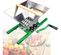 HaiZethonic Broyeur Manuel pour Vin Et Fruits,Broyeur à Fruits pour Vin,Broyeur en Acier Inoxydable avec Entonnoir Surdimensionné De 7 litres,pour Raisins/Pêches/Prunes/Agrumes Apples