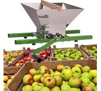 HaiZethonic Broyeur Pommes,Broyeur Raisins Manuel Grande Capacité 7 L,Broyeur Fruits en Acier Inoxydable pour Pommes Et Vin,Broyeur Cidre Maison, Broyeur Et Pulpeur pour Fruits/Légumes Apples