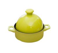 HAJHI 1,3L Plat Tajine Céramique Cuisson Lente Tajine Marocain Double Poignées pour Cuisson à Feu Vif Gaz avec Couvercle Usage Domestique Amateurs de Cuisine(Vert)