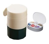 HAJHI 2 Pièces Rangement Ecrase Medicament Pour Enfants Poudre Fine Coupe Comprimé Précis Pour Différentes Tailles Coupe Medicaments Dose Hebdomadaire(Vert)