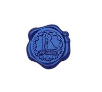 HAJHI 30pcs Saint-Valentin Cachet de Cire Autocollant Confessions Lettres D'amour Scellé Sceau Cire Personnalisé Fini élégant Cérémonie Mariage(Bleu)