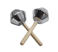 HAJHI Aluminium 2pcs Rythme Marteau Maracas en Bois Clarté du Son Enfants Adultes Niveau D'entrée Feu de Joie Concerts Accessoires D'ambiance Scène