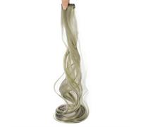 HAJHI Bouclé Extension Cheveux Clip Une Seule Pièce Sans Couture Hair Tinsel 6/12 Pièces Fée Meche Cheveux Colorées Les Jours Pour Les Mariages(6pcs,Grey-green)