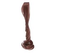 HAJHI Bouclé Extension Cheveux Clip Une Seule Pièce Sans Couture Hair Tinsel 6/12 Pièces Fée Meche Cheveux Colorées Les Jours Pour Les Mariages(6pcs,Red-brown)