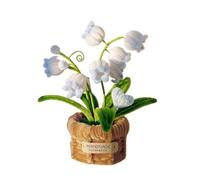 HAJHI Bricolage Chenille Loisir Creatif Décorations Festives Fil Chenille Pour Débutants Passionnés Cure Pipe Plantes En Pot Pour Les Amis La Famille(Lily of the Valley)