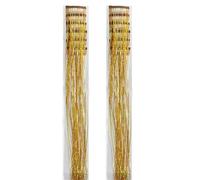 HAJHI Éblouissant Hair Tinsel 6/12 Pièces Fée Extension Cheveux Clip Barrette BB Sans Couture Fil Métallique Mèches De Cheveux Pailletées Festif Décorations Femmes(12pcs,24INCH(60CM)_YELLOW)