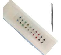 HAJHI Graines D'oreille Cristal Pression Stimulation Oreille Presse Graines Acupuncture 20/40 Pièces Pour Graines Auriculaires La Relaxation Quotidienne Réflexologie(A-20PCS)