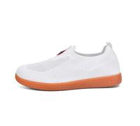 HAJHI Printemps été Tai Chi Chaussures Sans Lacets Chaussures De Taekwondo Unisexes Antidérapantes Semelle Chaussures Kung Fu Respirantes Pour Des Arts Martiaux(Blanc,37 EU)