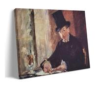 HAJIDEMA Édouard Manet Poster d'art Chez Tortoni, C. 1875 Impression sur toile murale moderne pour chambre à coucher 20 x 30 cm