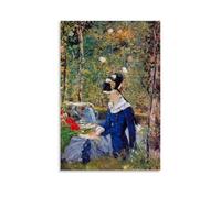 HAJIDEMA Édouard Manet Poster d'art sur toile moderne pour chambre de fille Motif jardin 20 x 30 cm