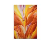 HAJIDEMA Georgia O'Keeffe Affiche d'art sur toile à suspendre Motif canna rouge 20 x 30 cm