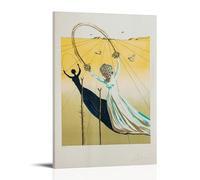 HAJIDEMA Impression sur toile Salvador Dali - Passage de rêve d'Alice au pays des merveilles - Décoration murale d'intérieur moderne - 20 x 30 cm