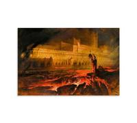 HAJIDEMA John Martin Impression sur toile Pandémonium 30 x 45 cm