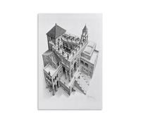 HAJIDEMA M. C. Escher Impression sur toile montée et descendante 40 x 60 cm