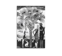 HAJIDEMA M. C. Escher Impression sur toile représentant le 6ème jour de la création Décoration murale d'intérieur moderne 30 x 45 cm