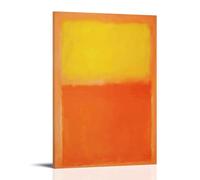 HAJIDEMA Mark Rothko Impression sur toile moderne pour chambre à coucher Motif orange et jaune 60 x 90 cm