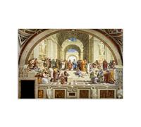 HAJIDEMA Poster Raphael sur toile de l'école d'Athènes - Décoration murale moderne pour chambre à coucher - 30 x 45 cm