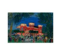 HAJIDEMA Raoul Dufy Affiche murale à suspendre Motif circuit de Deauville 40 x 60 cm