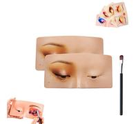 HAJKSDS The Perfect Aid to Practicing Makeup, Makeup Practice Board, Makeup Practice Face, Silicone Bionic Skin Makeup Practice Lash View Eyelids for Lash Practice Face Eyes Makeup Mannequin, 1PCS