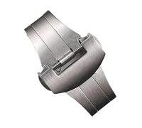 HAJMGUMC Fermoir à déploiement solide en acier inoxydable, argent et noir, adapté au bracelet de montre Fit For Panerai, accessoire en métal, boucle avec Logo, 22 20mm(Silver,20MM_WITH LOGO)