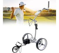 HajMyrdonyx Chariot De Golf Électrique À 9 Vitesses, Chariot Golf À 3 Roues en Acier Inoxydable, Vitesse 12 Km/H Et Capacité Montée 30°, Fonction Mémoire Marche/Arrêt, Double Moteur