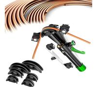 HajMyrdonyx Kit Cintreuse Hydraulique Manuelle avec Coude Inversé, Ensemble D'outils Cintreuse pour Tuyaux CVC Et Ca, Cintreuse À Cliquet avec 7 Moules pour Coudes À 90° en Laiton, Aluminium