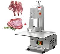 HajMyrdonyx Machine Découpe Viande Commerciale, Scie À Ruban Électrique pour Découpe Viande, Scie À Ruban 750 W Découpe Os, Scie À Ruban en Acier Inoxydable pour Découpe Viande 0 À 13 Cm