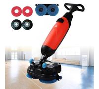 HajMyrdonyx Mini Autolaveuse Sol Professionnelle, Batterie 120 Min, Largeur Nettoyage De 45,7 Cm (18 Po), Machine De Nettoyage Tapis, Polisseuse De Sol, 360 TR/Min, Couverture 13 000 Pi²/H Red