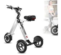 HajMyrdonyx Tricycle Électrique Pliable À 3 Roues avec Siège pour Adultes, Marche Arrière, Interrupteur À Clé, 3 Vitesses, Écran LED, Batterie 36 V 8 Ah pour Les Trajets Domicile-Travail