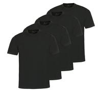 Hajo Homme T-Shirt, 4er Paquet - Basic, Manches Courtes, Col Rond, Coton, Uni
