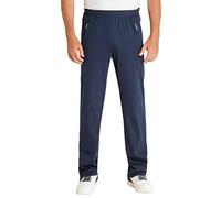 hajo Pantalon de jogging fonctionnel avec fermeture éclair au niveau de la jambe, Bleu marine (609), 56
