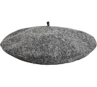 HAJRA® Béret en laine pour adulte - Style français - Couleur classique unie - Unisexe - Doux et chaud - Pour l'extérieur - Vintage - Chapeau unisexe, charbon de bois léger, taille unique