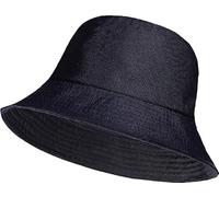 HAJRA® Chapeau bob unisexe en coton uni, idéal pour la chasse, la randonnée, le camping, la pêche, les vacances. Chapeau cloche pour homme et femme, 56-58 cm