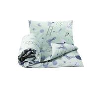 Hajran Linen Parure de lit 2 pièces 100 % pur coton pour lit de bébé - 1 housse de couette (120 x 90 cm) et 1 taie d'oreiller (40 x 60 cm) - Respirante, douce, confortable, hypoallergénique (Teddy