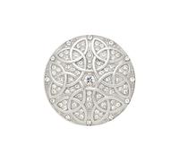 HaJuNa Broche Épingle Magnétique à Nœud Celtique Plaqué Argent 33mm