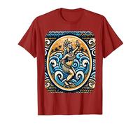 Haka Dance Tenue polynésienne néo-zélandaise Culture maorie T-Shirt, Homme, Canneberge, M