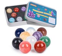 HAKACC Lot de 10 billes pour enfants, 16 mm, boules colorées, en cristal, jouet de décoration